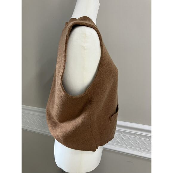 Beau Ties Of Vermont Wool Button up Sweater Vest Youth Size XL Tan Womens M - Picture 5 of 11
